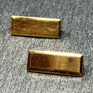 Vintage WWII U.S. Army Second Lieutenant Rank Insignia Pair Brass Officer Pins